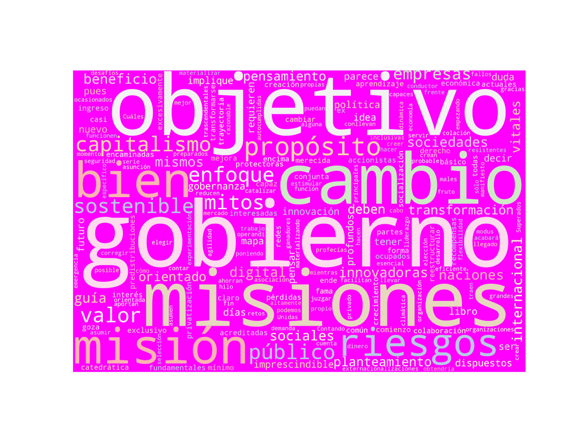 Nube de palabras: Misión economía